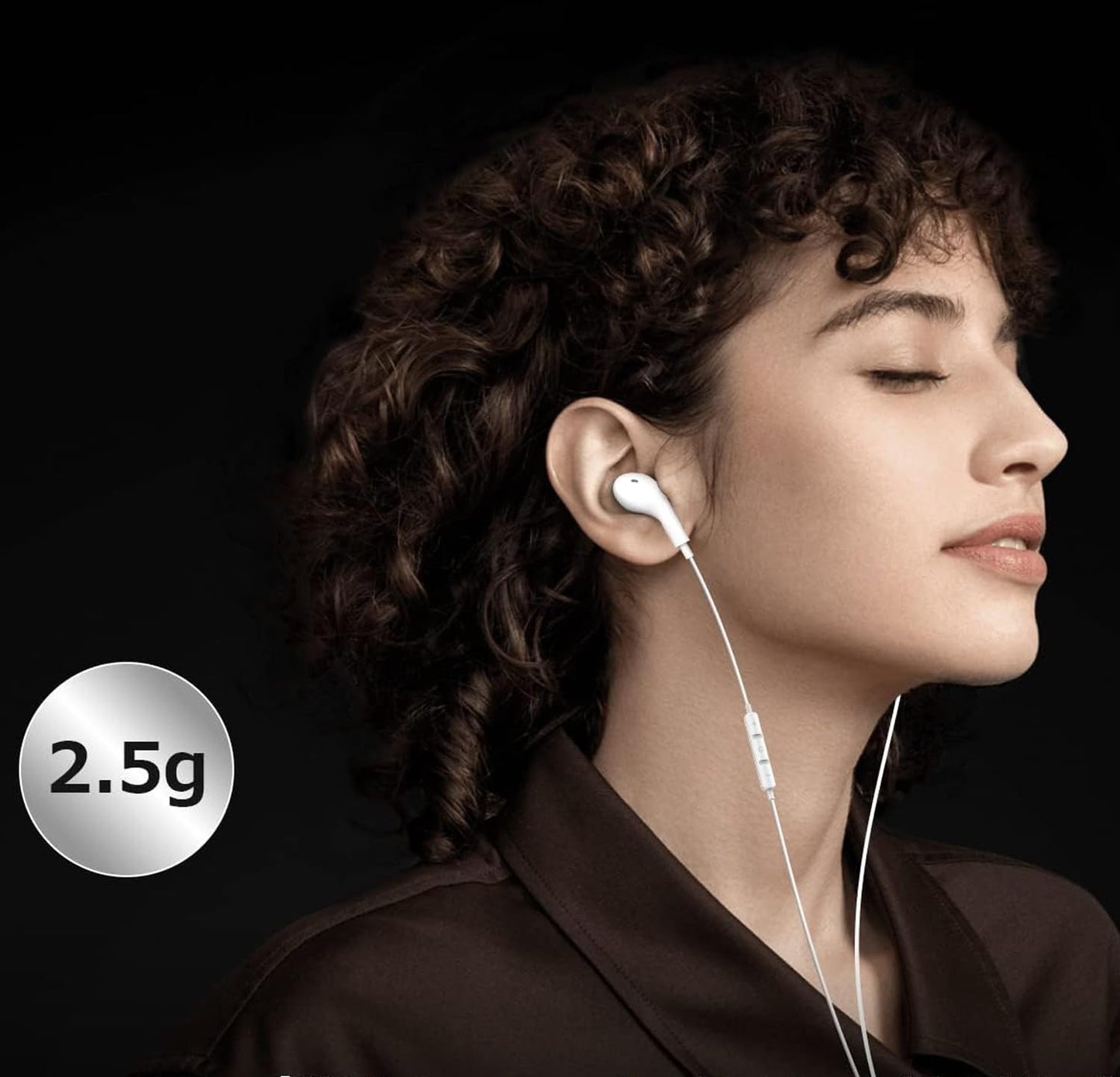 Snehvita USB C Headphones, Type C Wired Earbuds  (White)