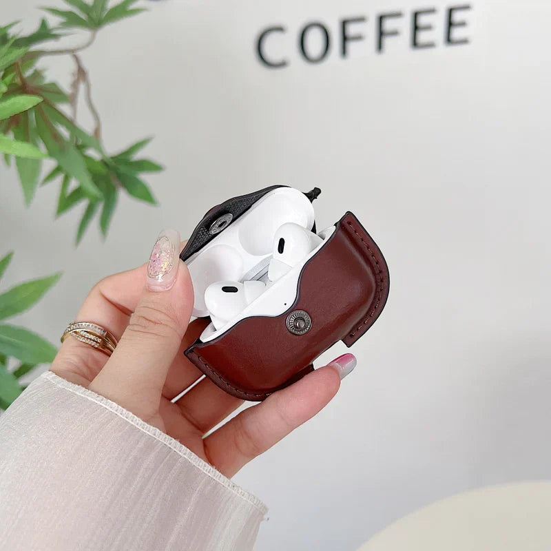 Leather Protective Waterproof Case for Airpods Pro, Pro 2